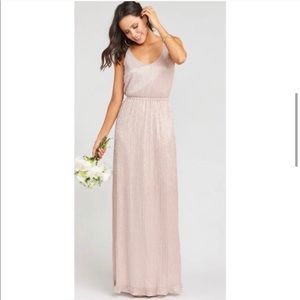 Show Me Your Mumu Kendall Maxi dress Mauve glimmer